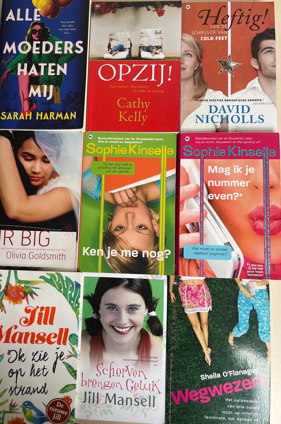 9 x feelgood, oa Sophie Kinsella, Jill Mansell, Cathy Kelly, Ophalen of Verzenden, Zo goed als nieuw