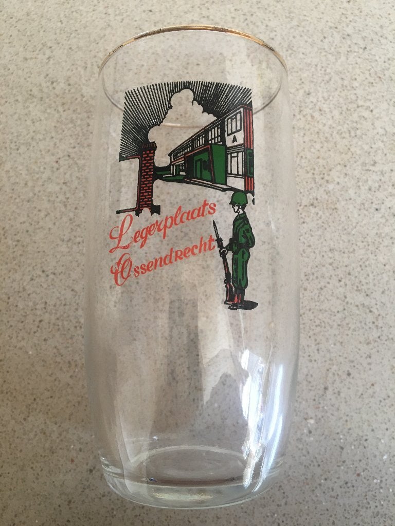 Military bierglas - Legerplaats  Ossendrecht, Ophalen of Verzenden, Landmacht, Nederland, Overige typen