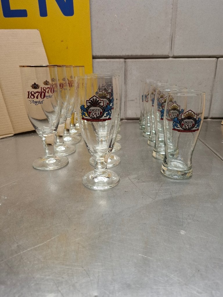 1870 glazen amstel, Verzamelen, Ophalen, Gebruikt, Overige typen