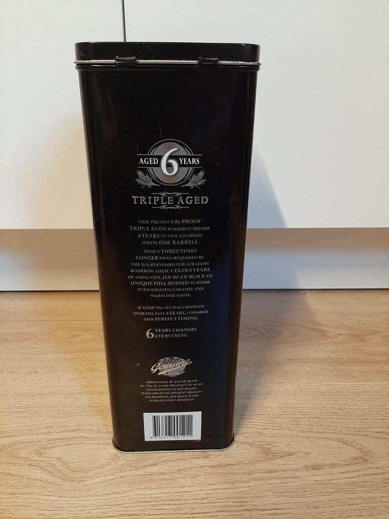 Jim Beam black blik (leeg), Ophalen of Verzenden, Overige merken