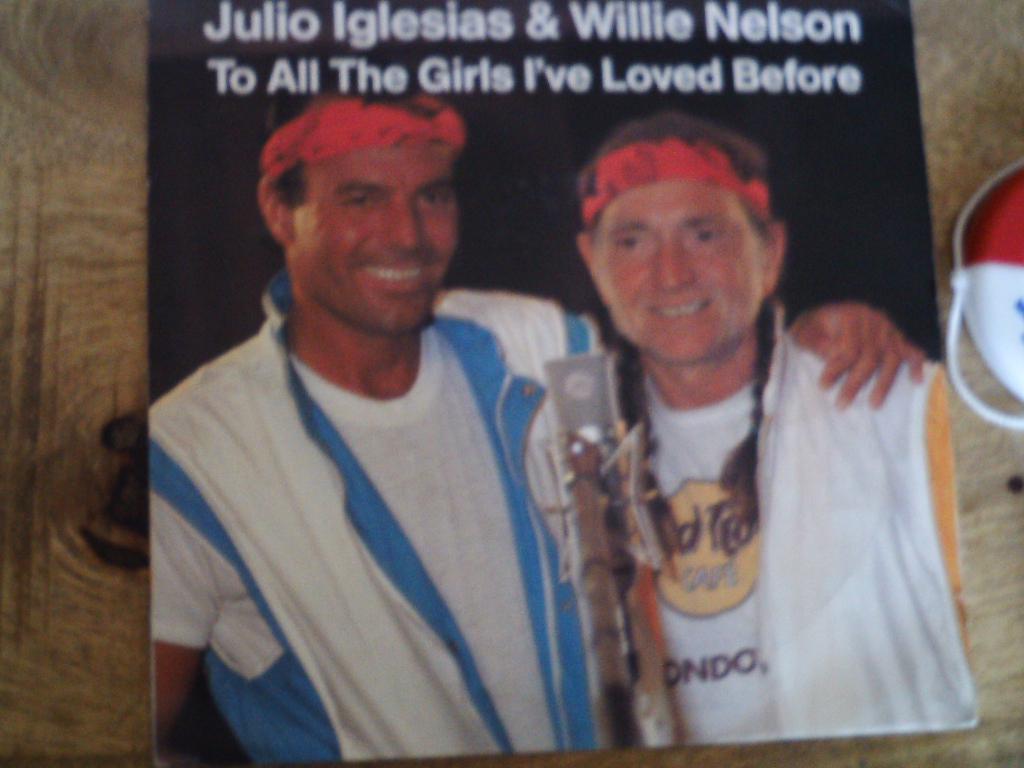 julio iglesias / willie nelson - to all the girls.. 24mei, Cd's en Dvd's, Vinyl Singles, 7 inch, Ophalen of Verzenden, Pop, Single
