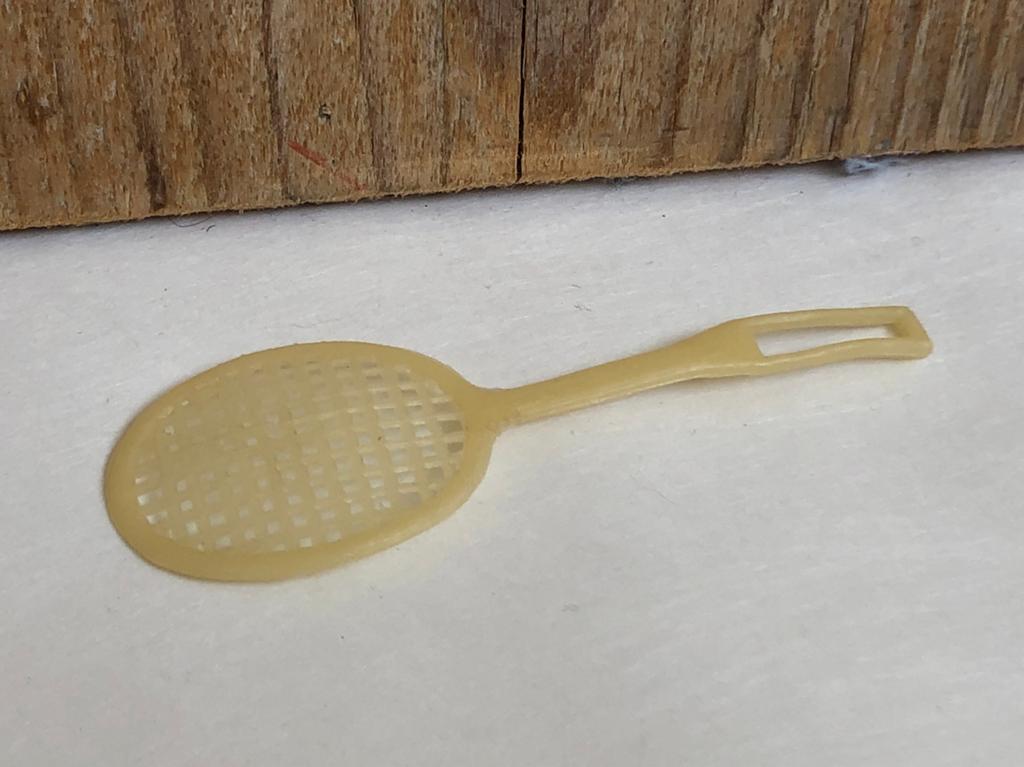 Vintage geel tennis racket, Ophalen of Verzenden, Zo goed als nieuw, Barbie