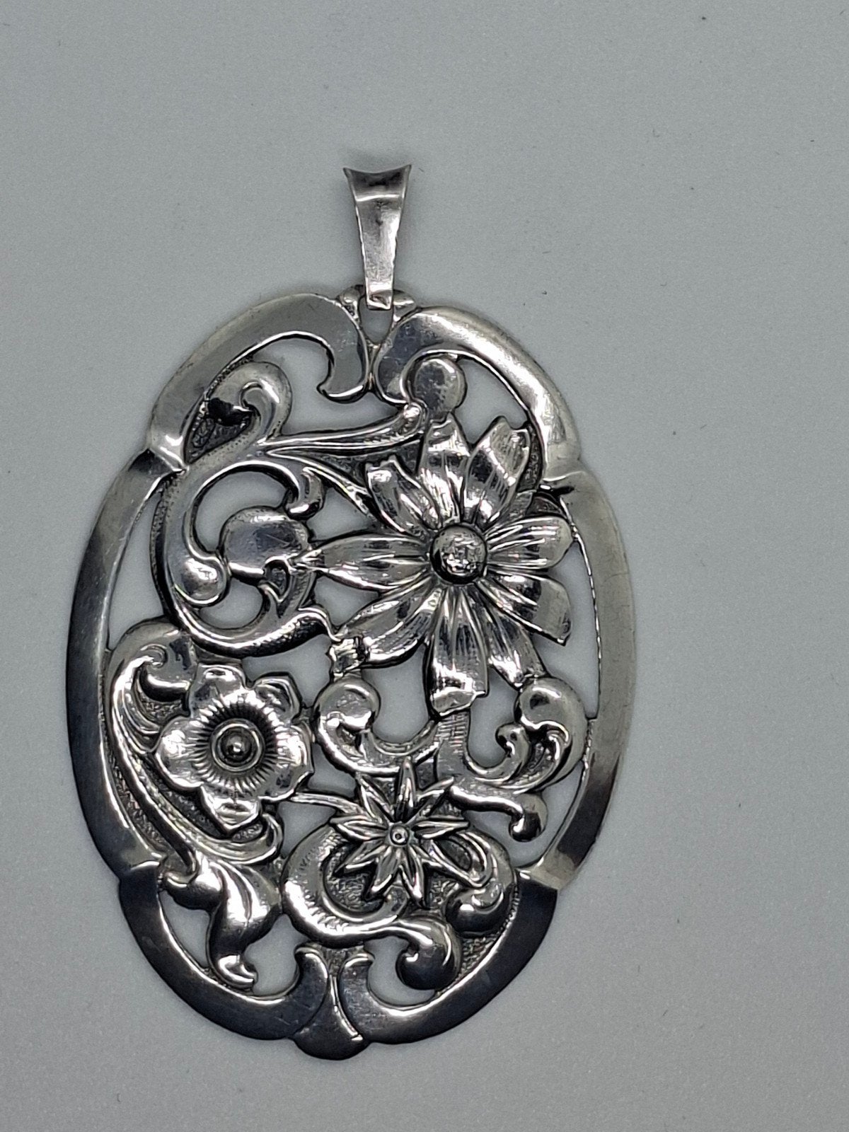 Zilveren Art Nouveau Hanger Alex Meijer met Zwaardje, Ophalen of Verzenden, Zilver, Zilver, Bloem of Plant