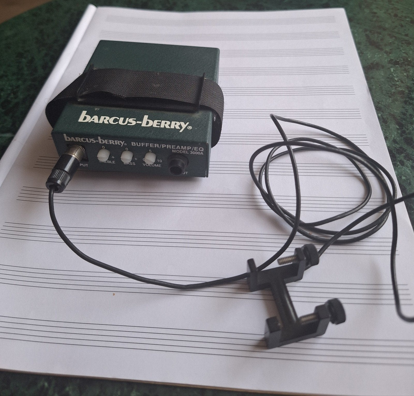 Contrabas element en preamp Barcus Berry, Ophalen of Verzenden, Gebruikt