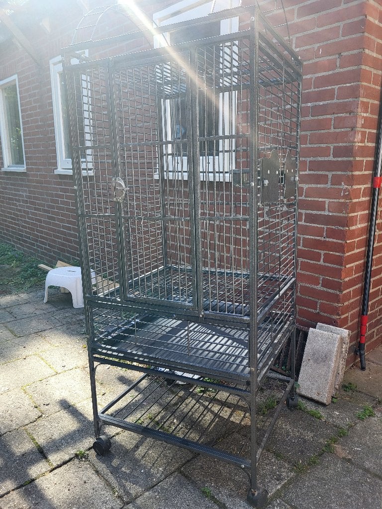 Grote Papegaaienkooi – Antraciet, Ophalen, Gebruikt