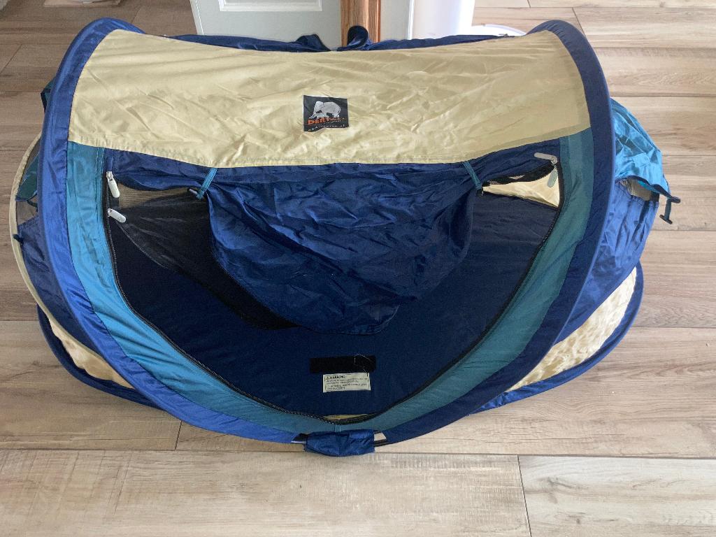 Deryan, peuter campingtentje, blauw/crème, Ophalen of Verzenden, Gebruikt