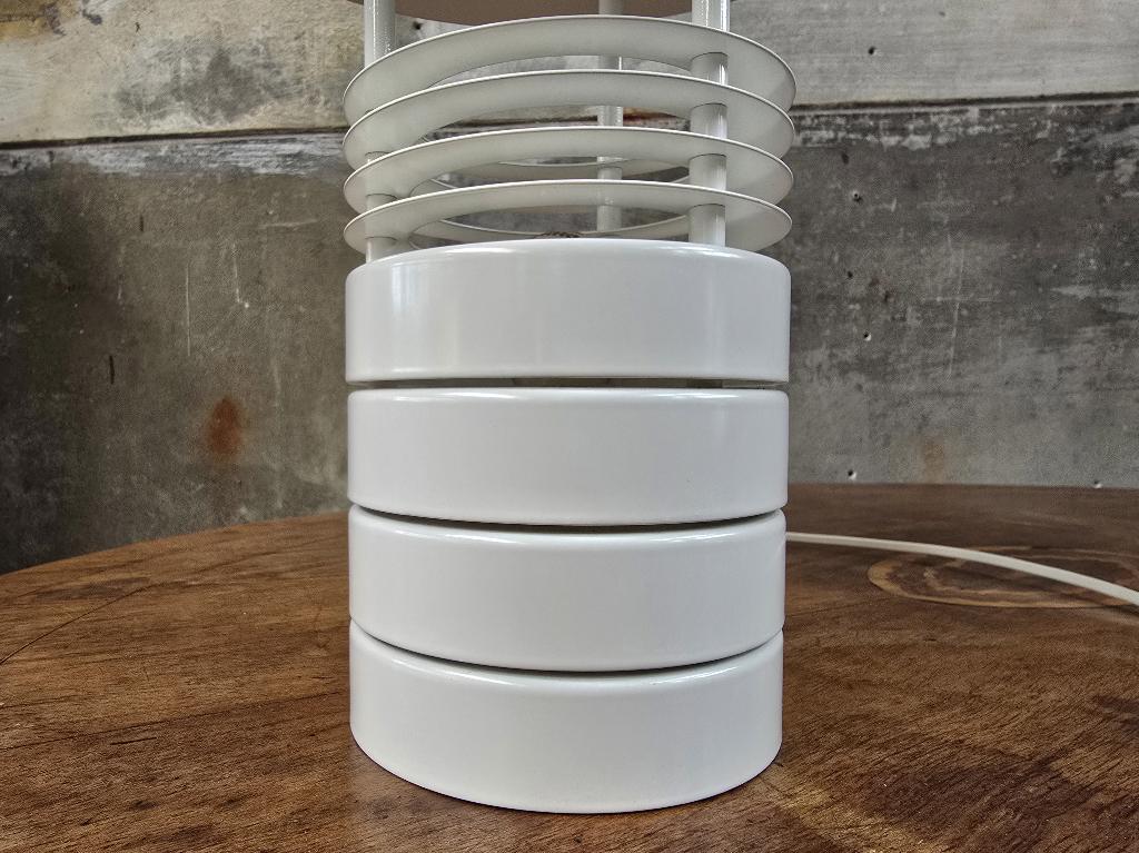 Jaren 80 Deens Design Tafel Lamp Wit | Lanterna Danica, Huis en Inrichting, Lampen | Tafellampen, Ophalen of Verzenden, Gebruikt