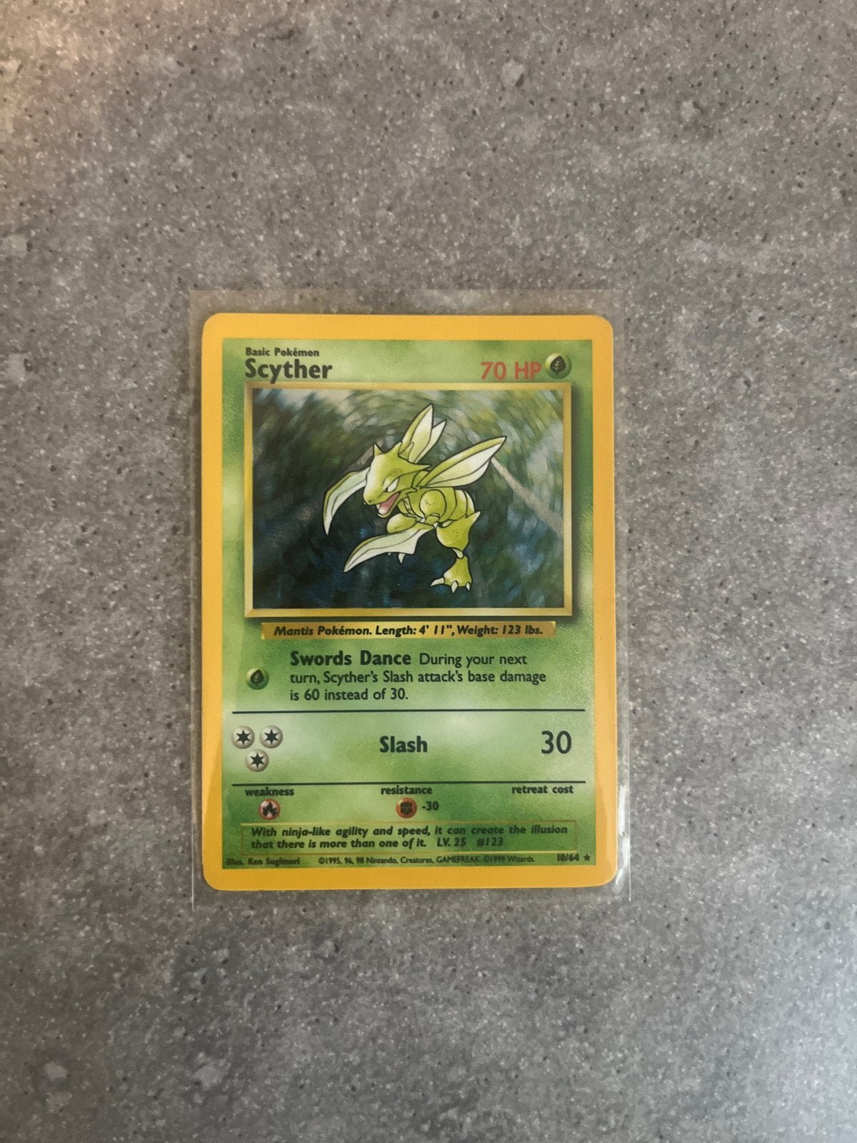 Pokémon Scyther 10/64 Jungle Set Kaart, Hobby en Vrije tijd, Ophalen, Gebruikt, Losse kaart