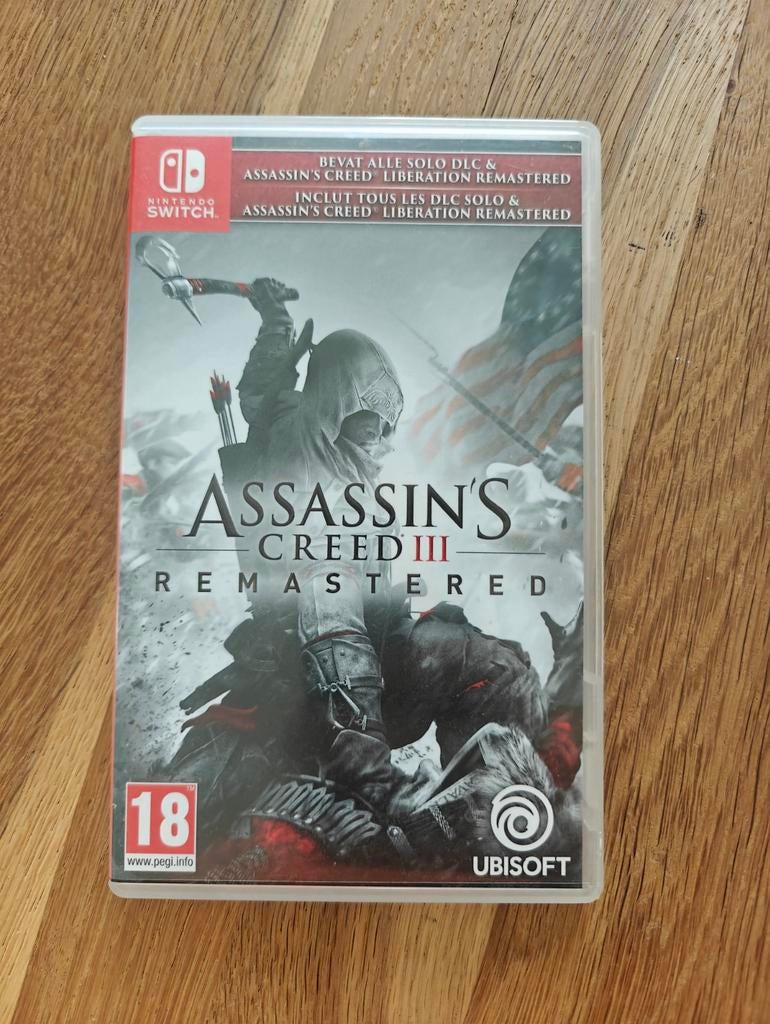 ASSASSIN'S CREED III
3 
REMASTERED switch, Avontuur en Actie, Vanaf 18 jaar, 1 speler, Ophalen of Verzenden