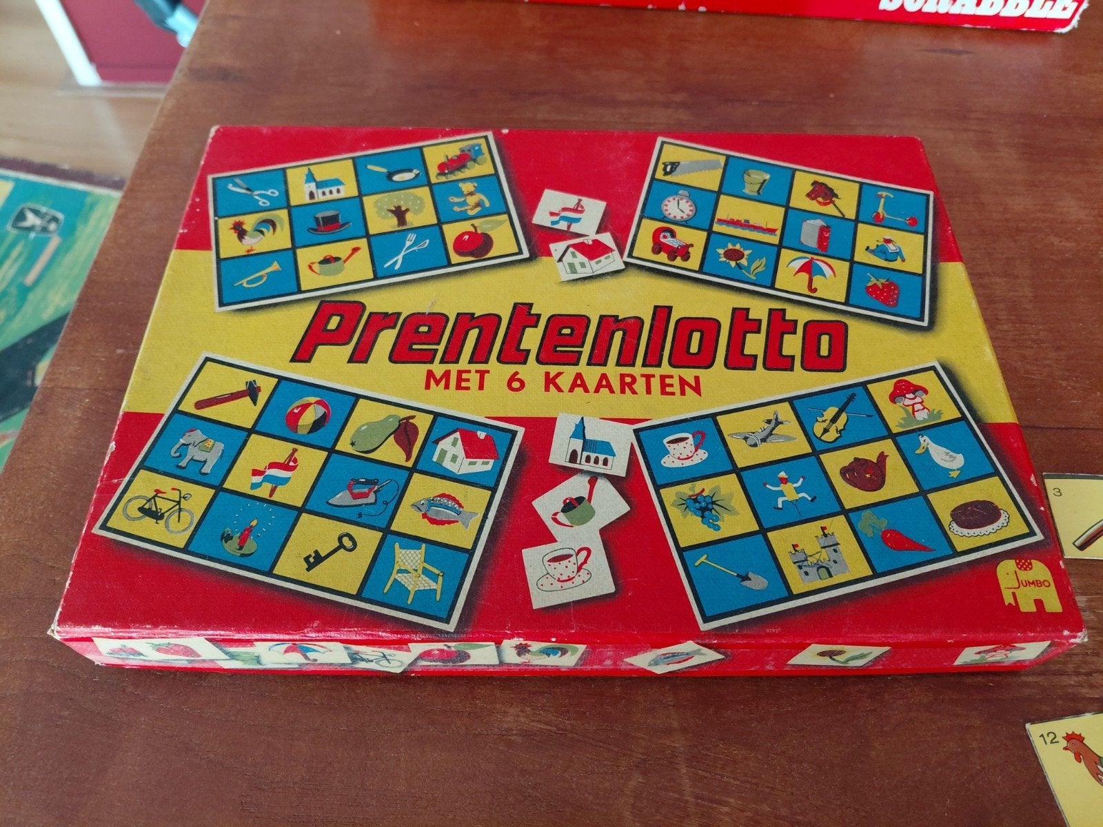 Vintage Prentenlotto met 6 kaarten - Jumbo, Ophalen of Verzenden, Gebruikt, Jumbo