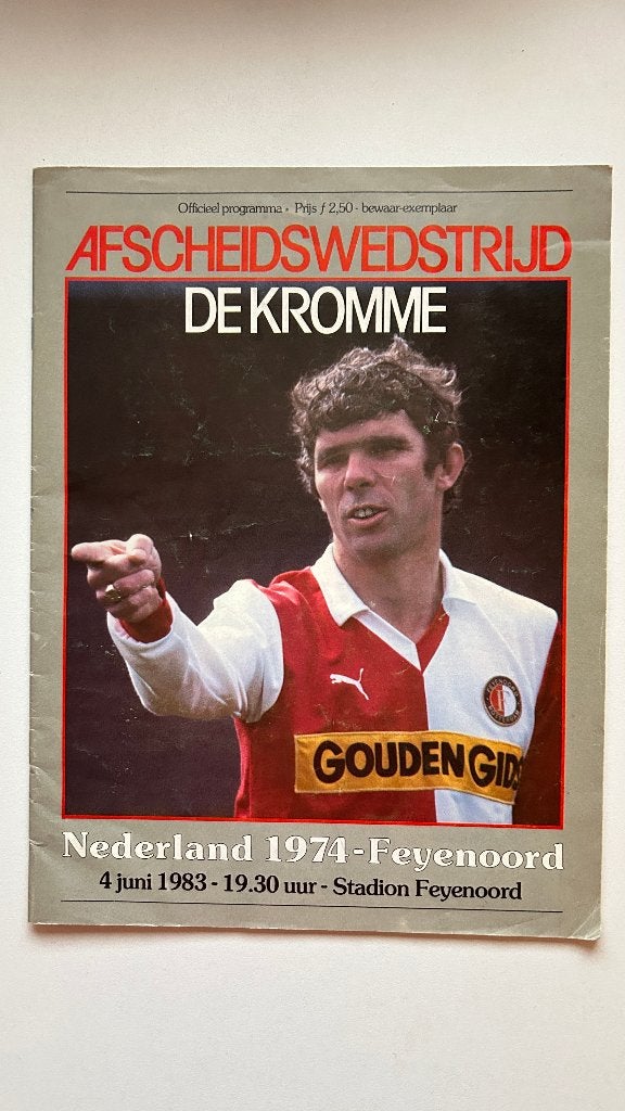 Officieel programmaboek De Kromme 1983, Ophalen of Verzenden, Gebruikt, Feyenoord, Boek of Tijdschrift