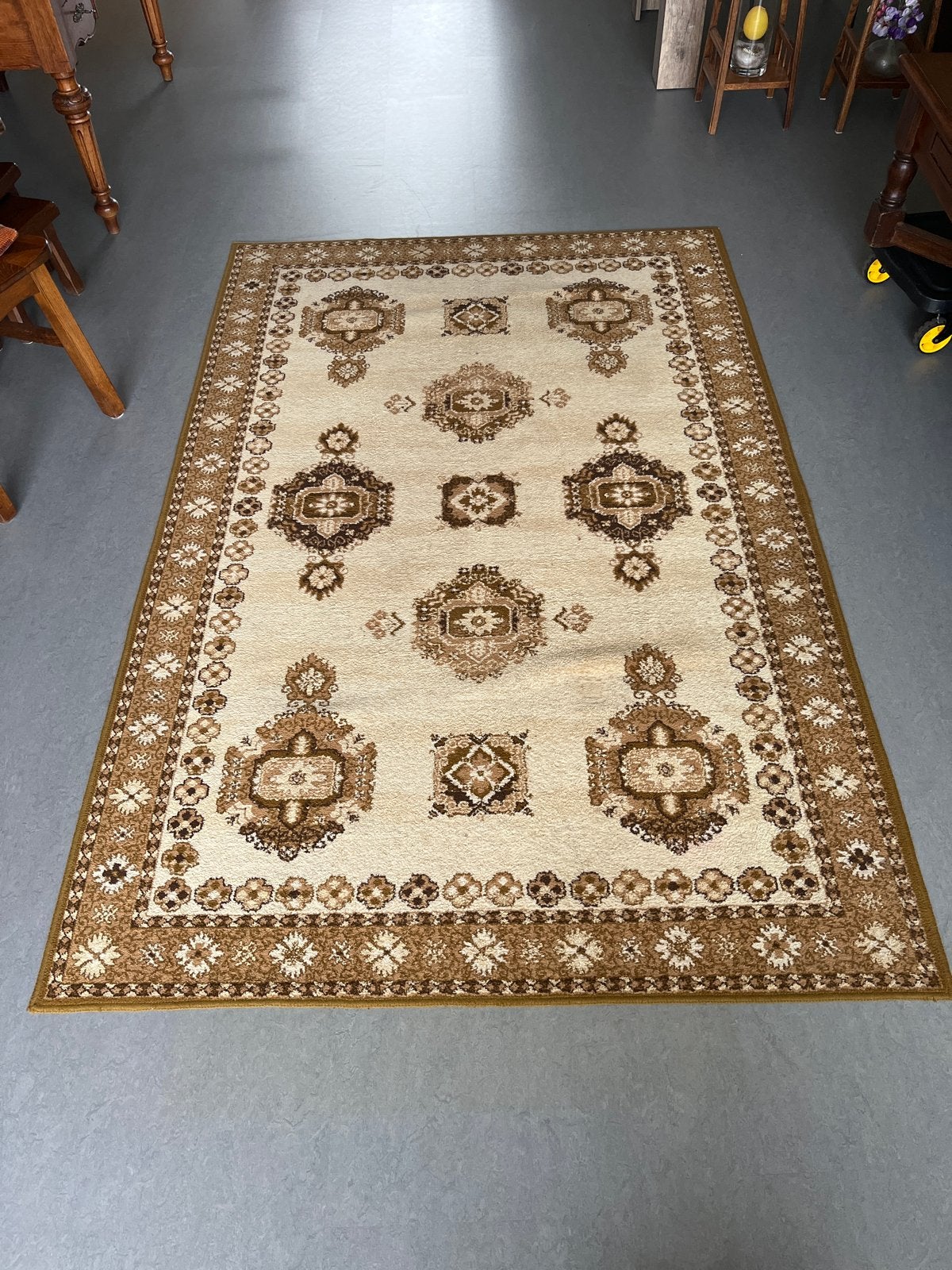 Vintage Hongaars tapijt, gekocht in de jaren '90, Ophalen, Gebruikt, 100 tot 150 cm, Bruin