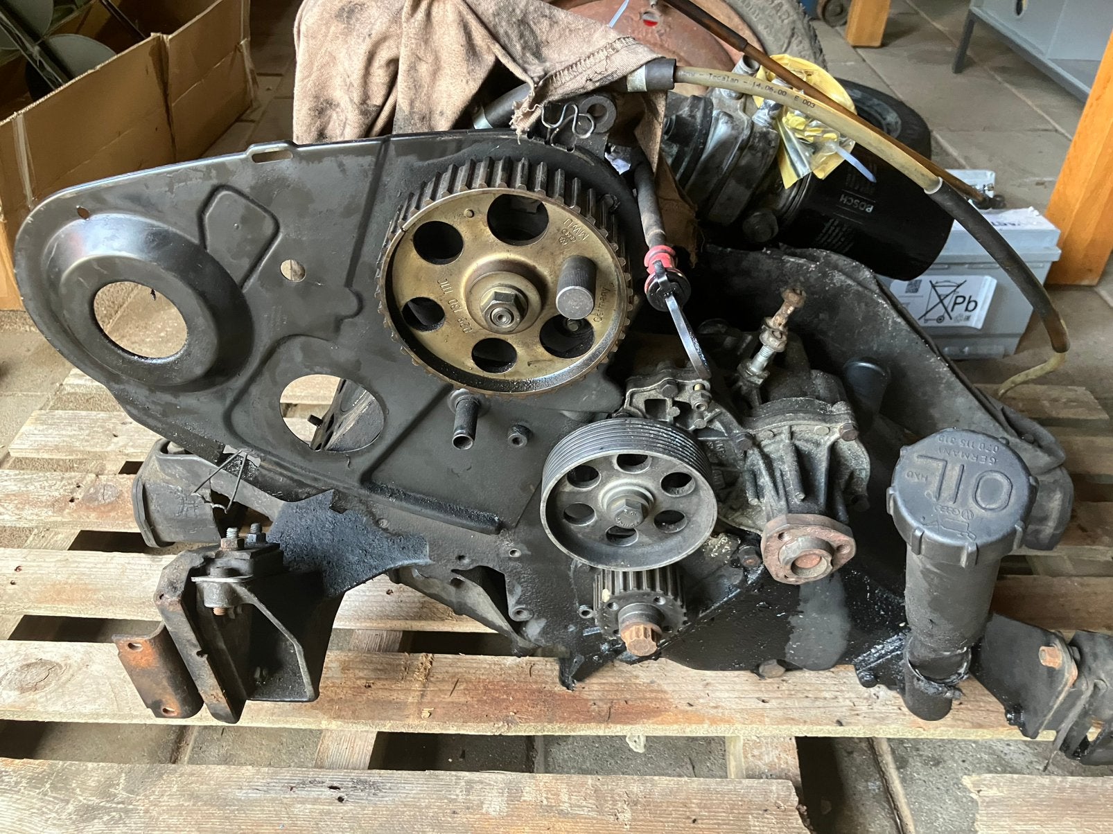 VW T3 motor diesel 1.9Y onderblok kompleet zonder kop, Ophalen of Verzenden, Gebruikt, Volkswagen