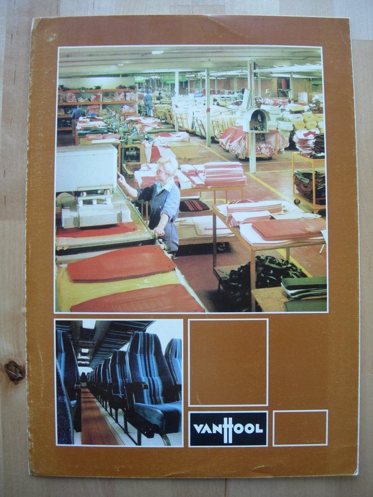 Van Hool Bus Stoelen Brochure 1978, Van Hool, Ophalen of Verzenden, Zo goed als nieuw, Overige merken