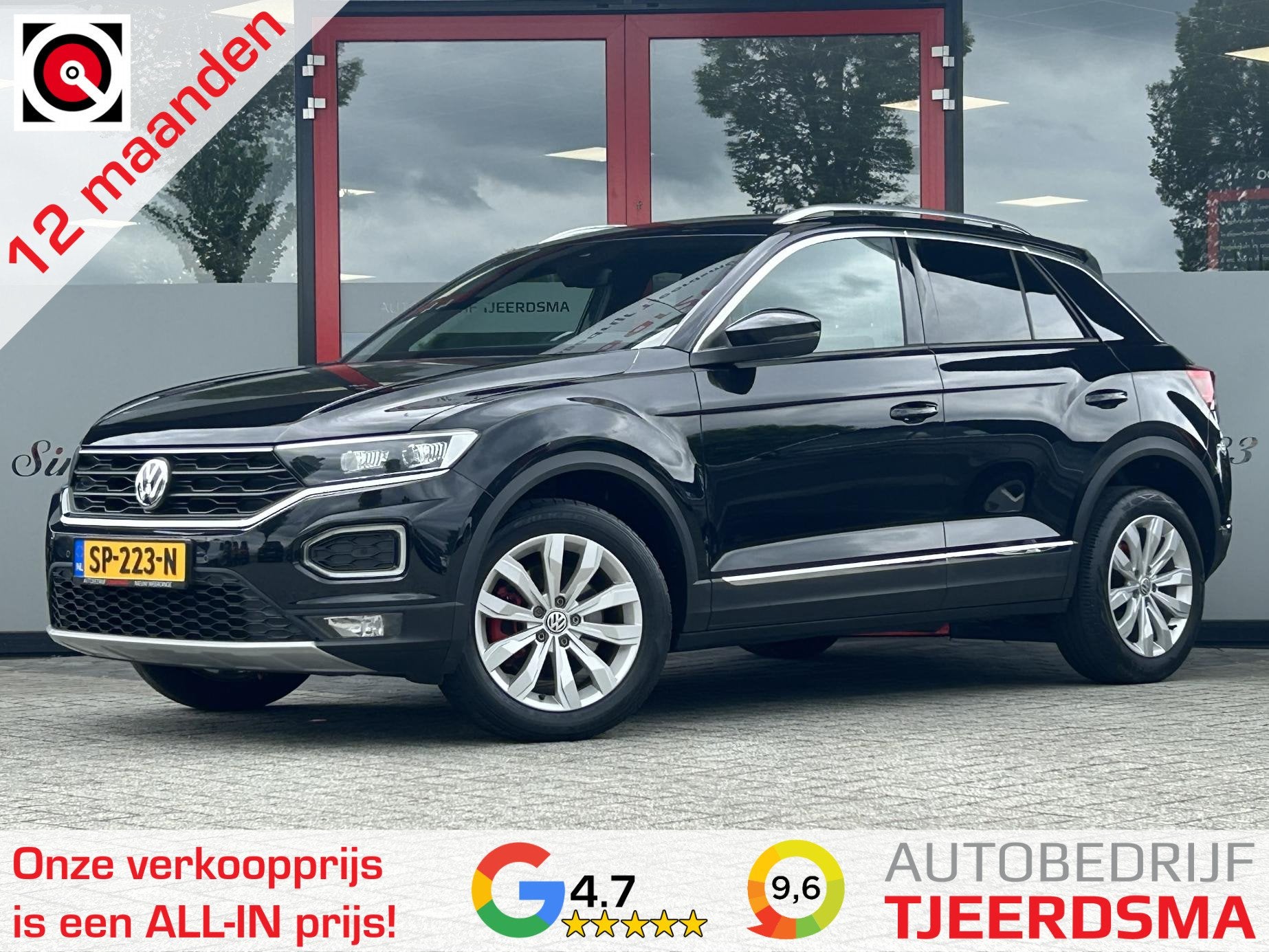 Volkswagen T-Roc 1.5 TSI Sport | Trekhaak | Adaptieve Cruise, Voorwielaandrijving, 12 maanden, Stof, Zwart