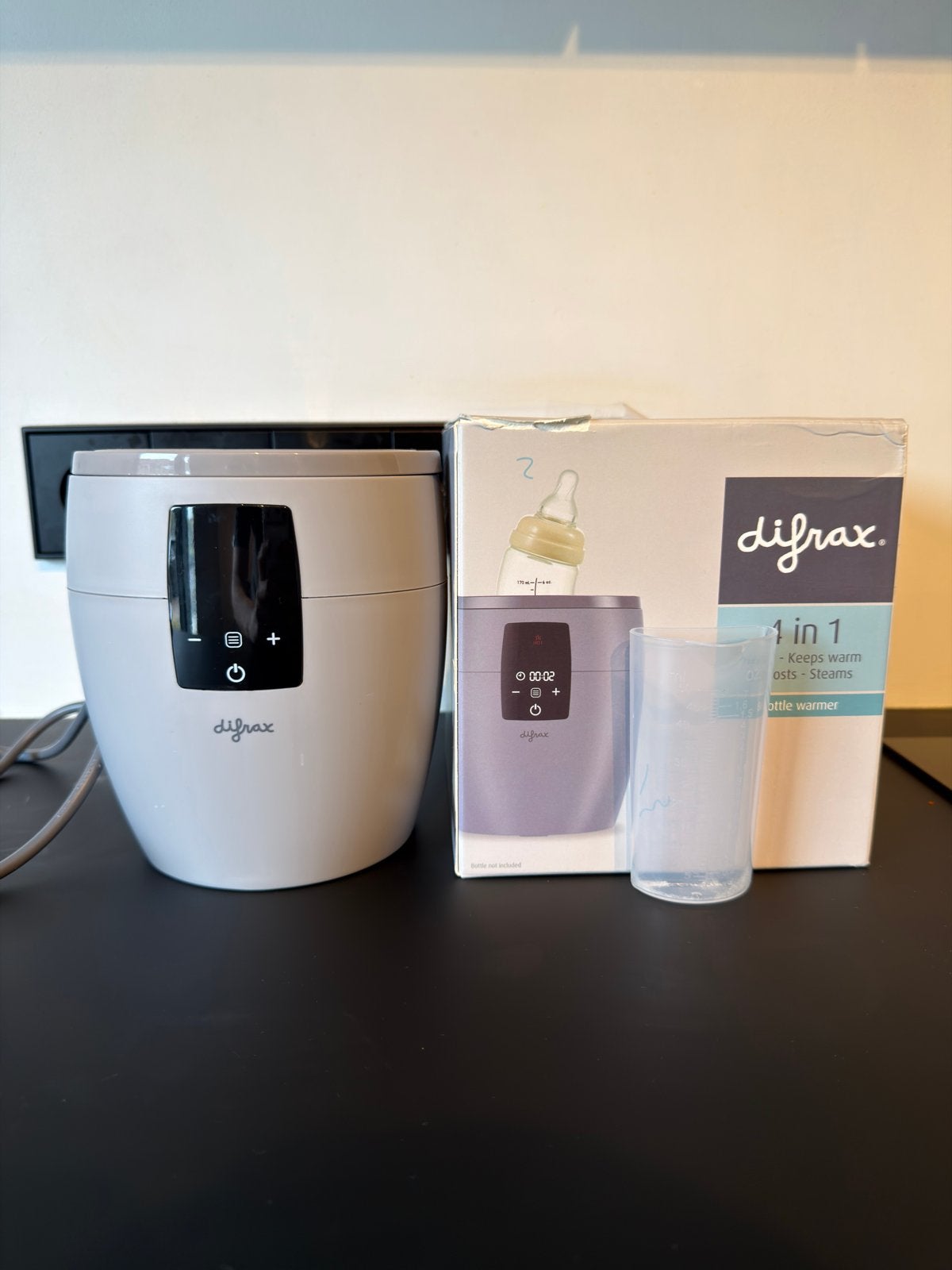 Difrax 4-in-1 flessenwarmer en sterilisator, Difrax, Flessen- of potjesverwarmer, Gebruikt, Stoomfunctie
