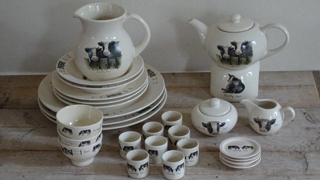 Servies, Jet (by Ter Steege) COUNTRY COWS, z.g.a.n., Overige typen, Ophalen of Verzenden, Zo goed als nieuw, Overige stijlen