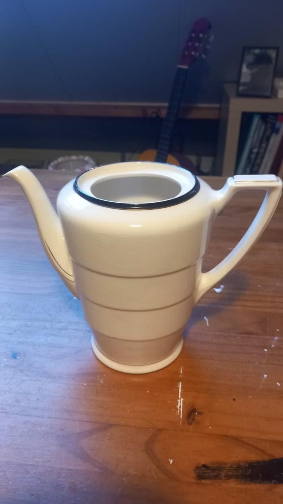 Vintage Mosa Maastricht theepot - Wit met gouden accenten, Antiek en Kunst, Ophalen