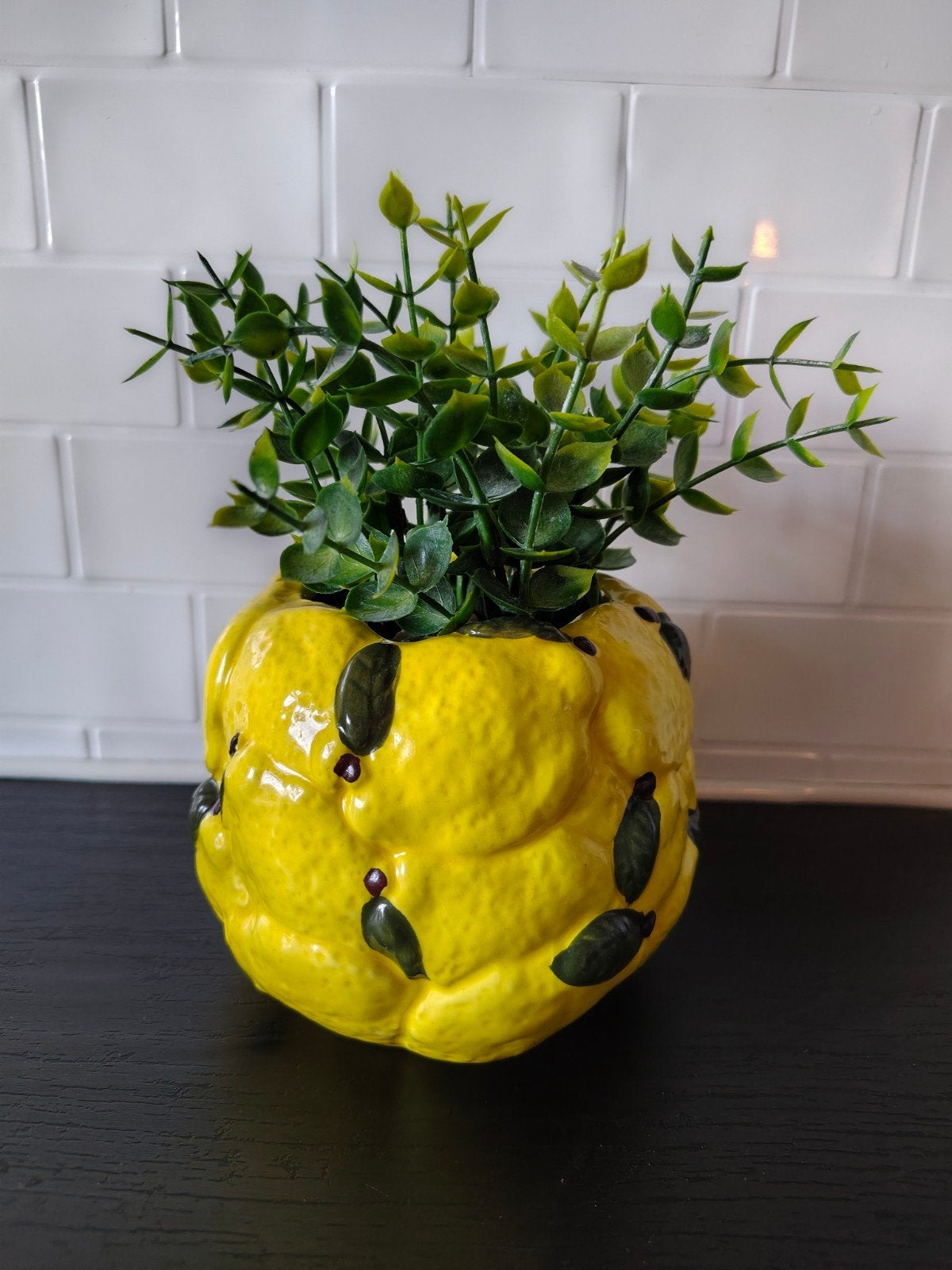 Gele citroenen potje met plantje,, Ophalen