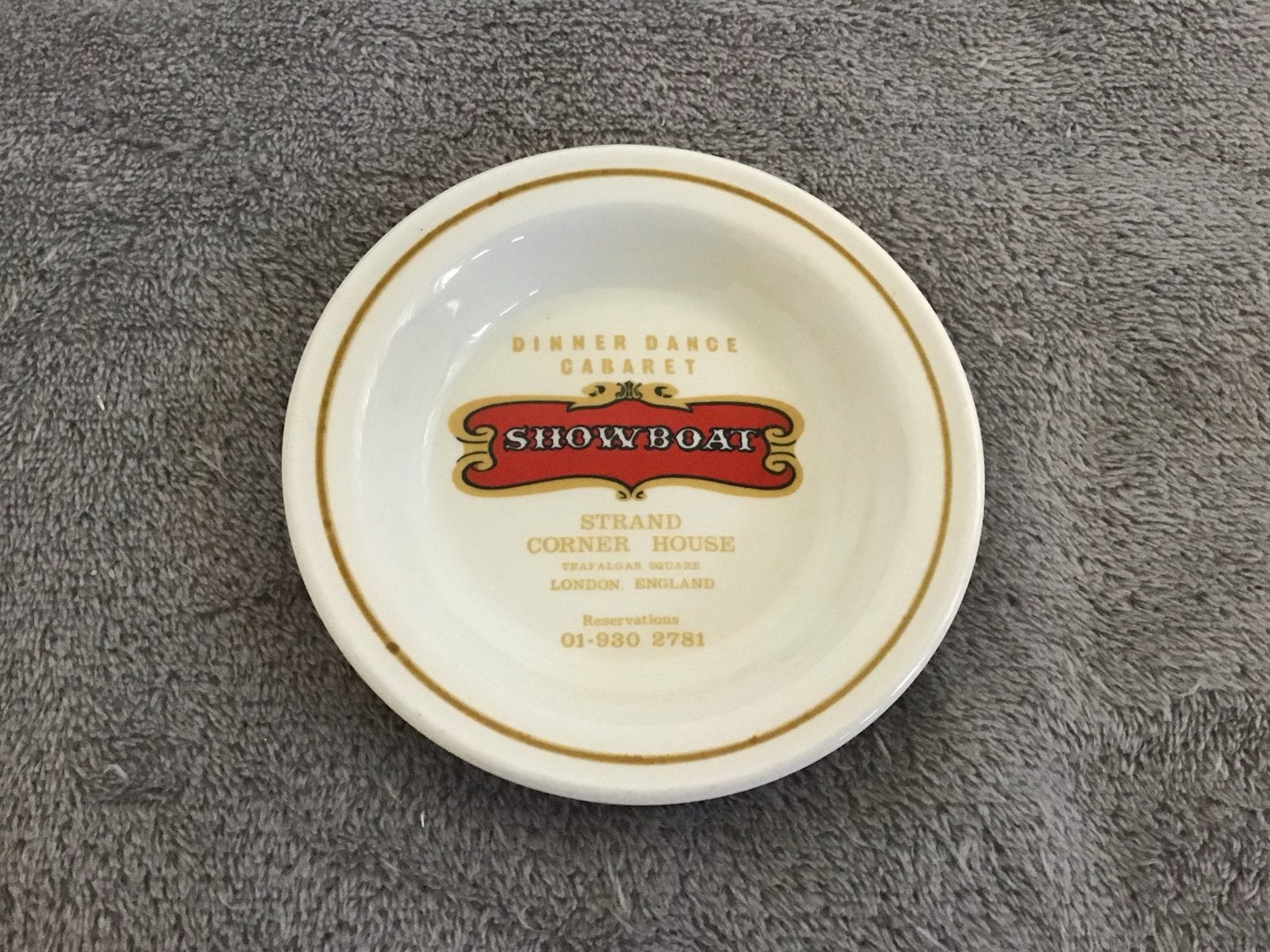 Vintage Showboat Cabaret asbakje - Made in England, Ophalen of Verzenden