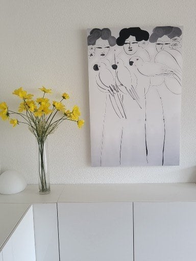 Walasse Ting      GRIJS, Antiek en Kunst, Kunst | Schilderijen | Abstract, Ophalen