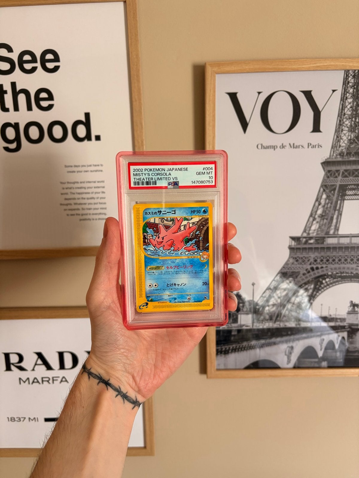 2002 Pokémon Japanse Misty's Corsola PSA 10 GEM MT, Ophalen, Nieuw, Losse kaart