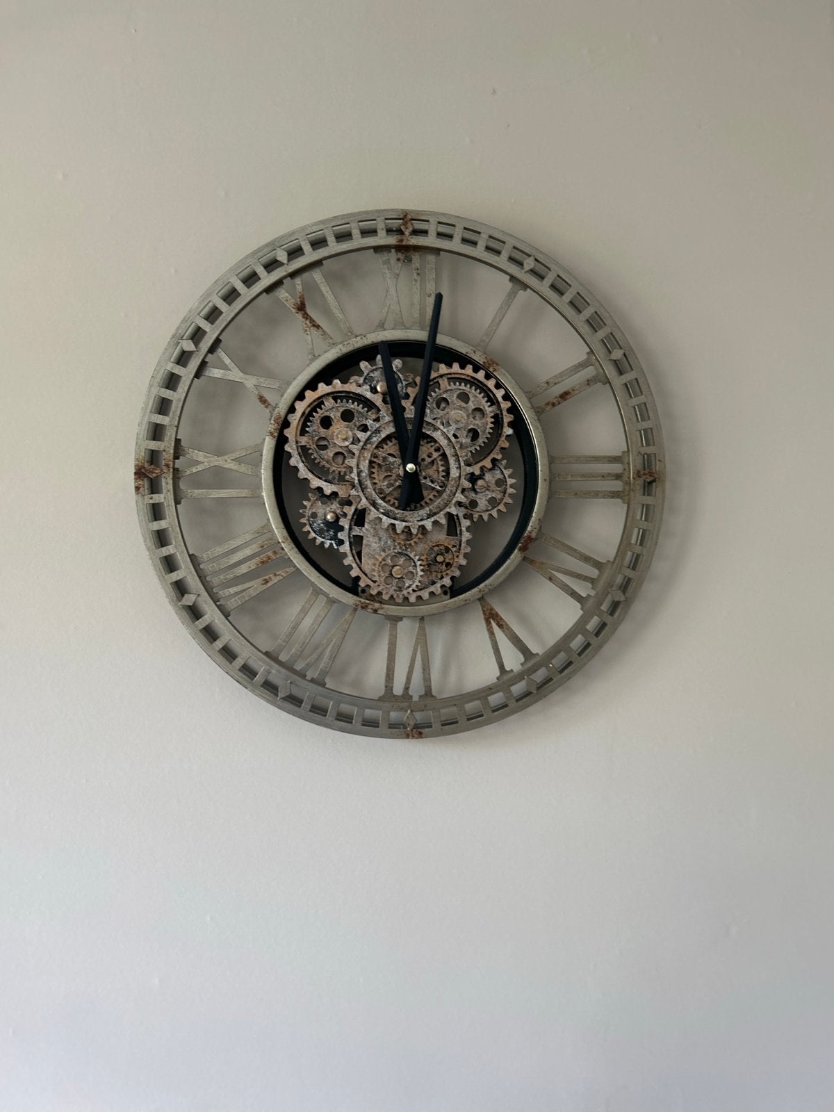 Grote Industriële Wandklok met Zichtbaar Uurwerk, Ophalen, Wandklok, Zichtbaar uurwerk, Analoog