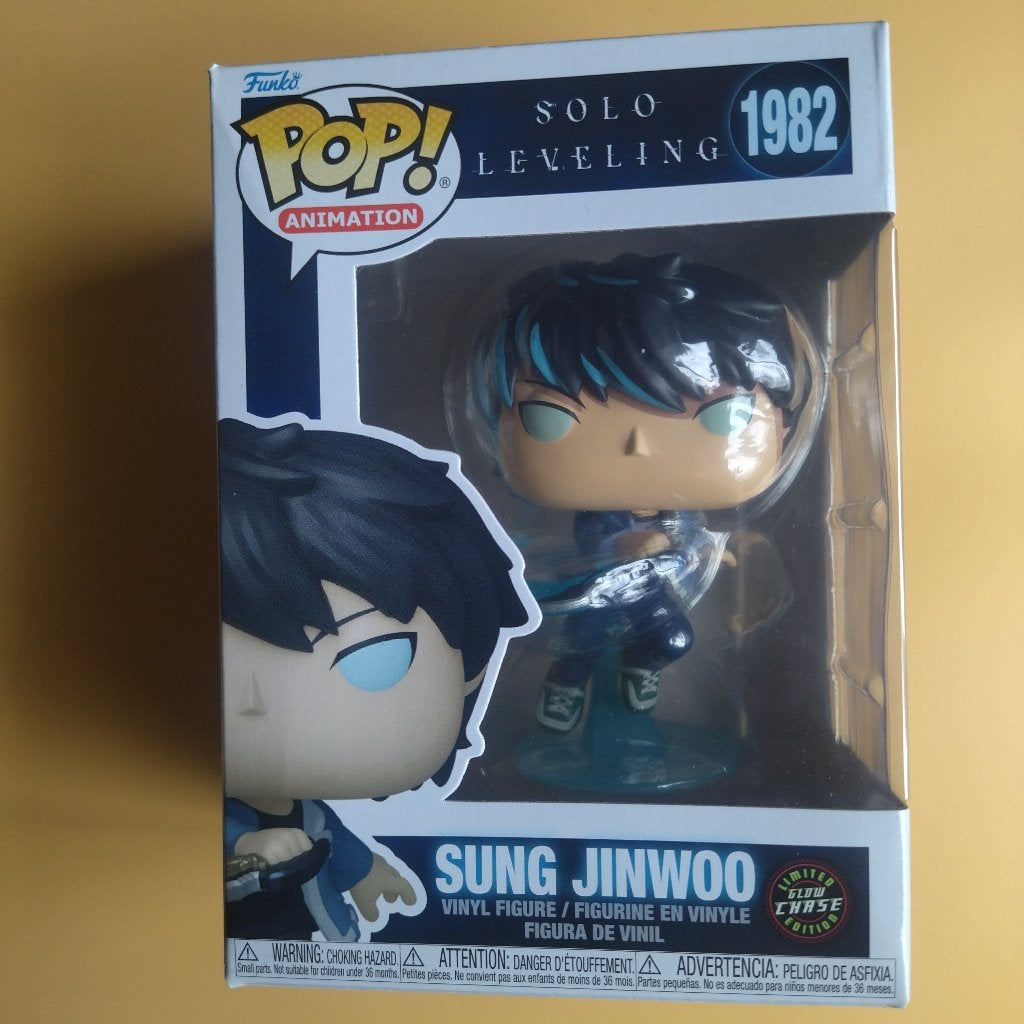 Funko Pop! Sung Jinwoo #1982 CHASE - Solo Leveling (GITD), Ophalen of Verzenden, Nieuw