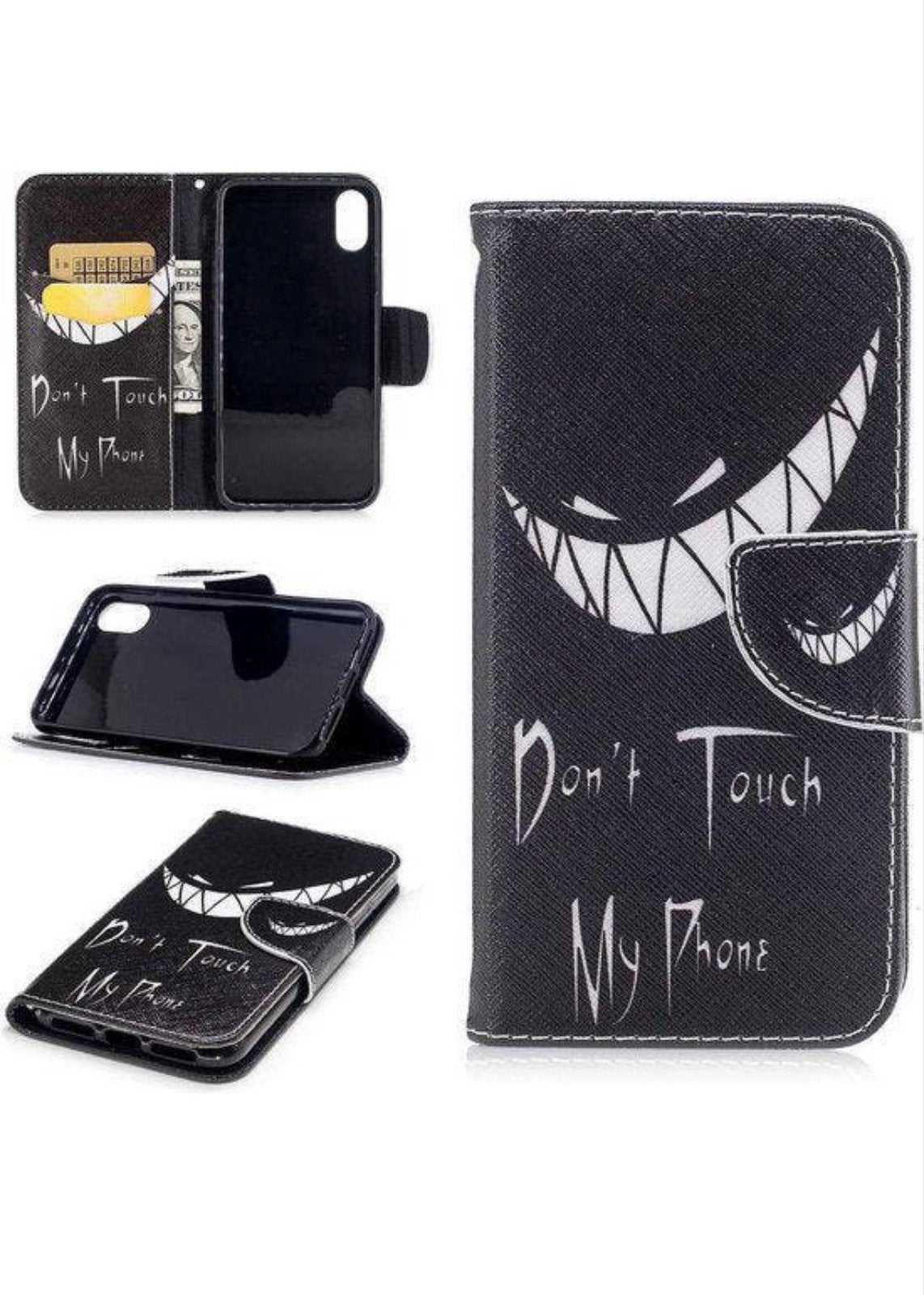 Telefoonhoesje "Don't Touch My Phone" - iPhone, Kunststof, Zwart, Overige merken, Nieuw