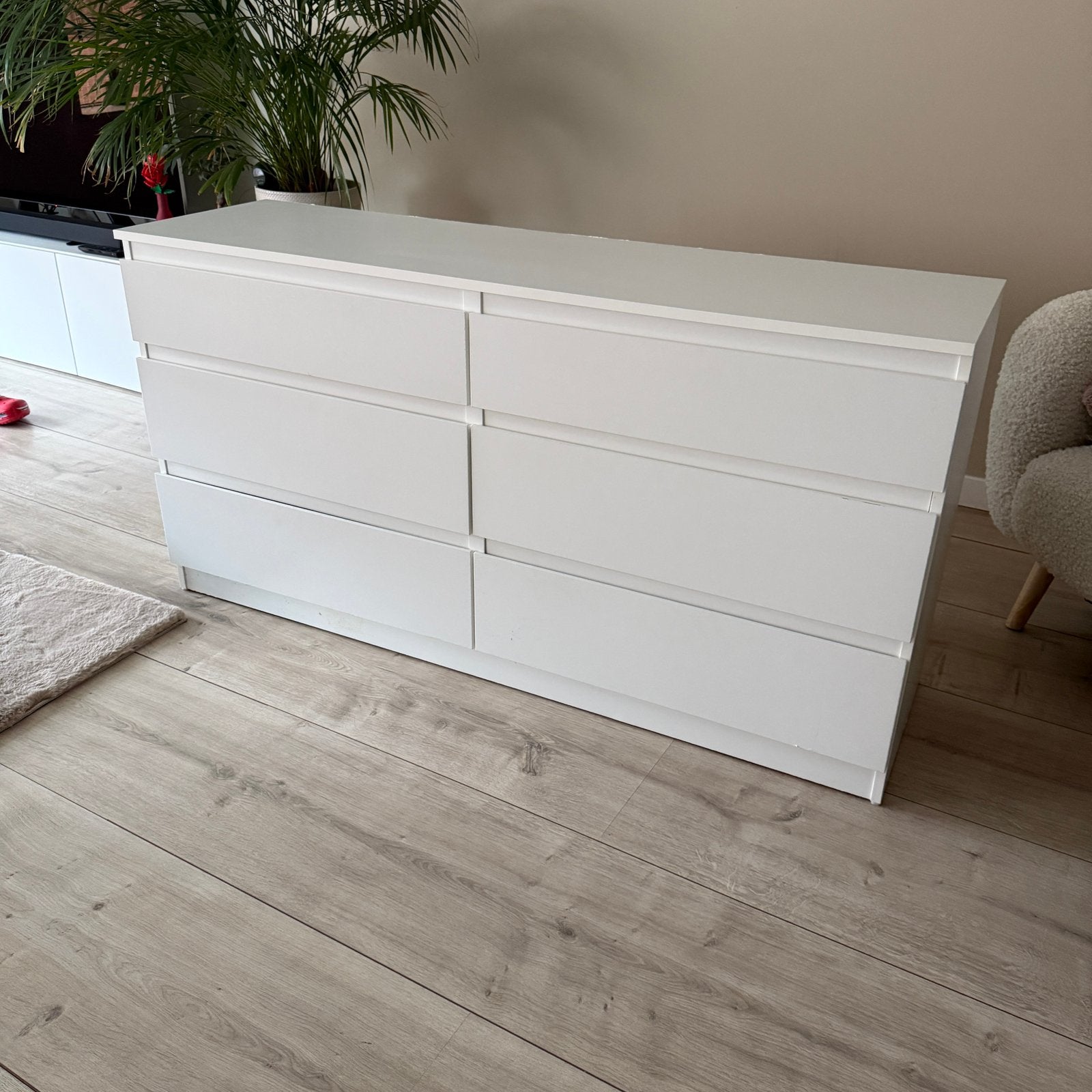 IKEA KULLEN Ladekast 6 lades wit, Huis en Inrichting, Kasten | Ladekasten, Ophalen, Gebruikt, 100 tot 150 cm, 5 laden of meer
