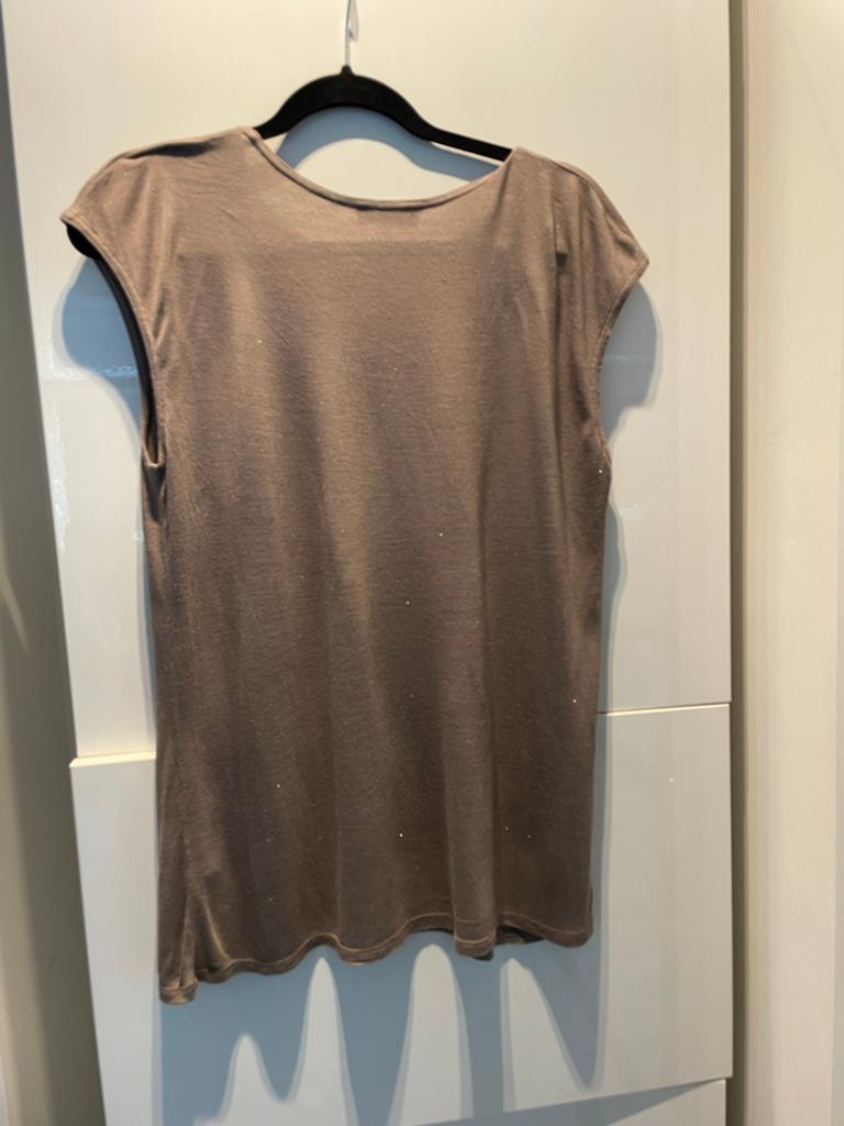 Taupe Repeat shirt met glitter, maat 42, Kleding | Dames, Ophalen of Verzenden, Zo goed als nieuw