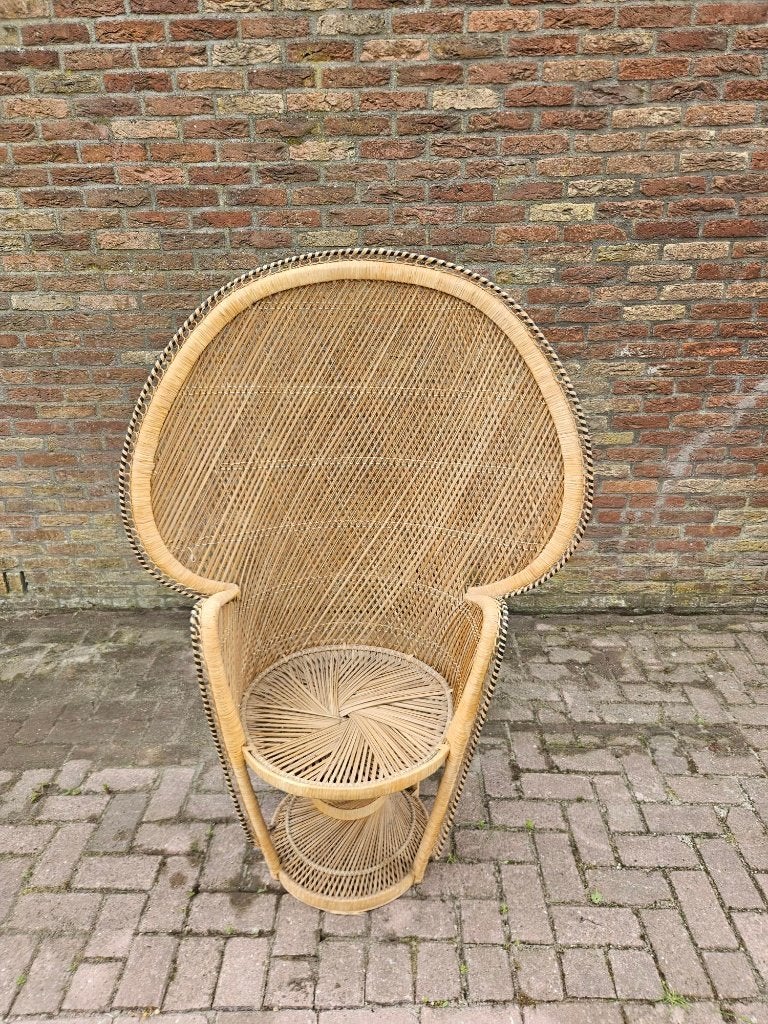 Rieten stoel, Huis en Inrichting, Stoelen, Ophalen, Gebruikt, Overige kleuren, Hout