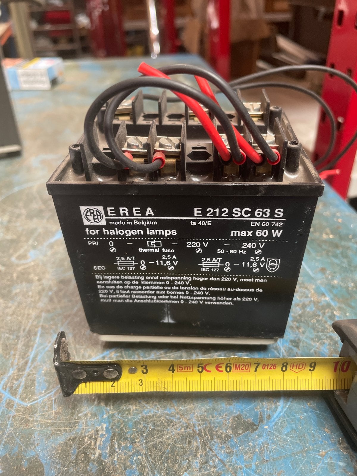 Erea E 212 SC 63 S Halogeenlamp Transformator max 60W, Doe-het-zelf en Verbouw, Elektra en Kabels, Gebruikt, Overige typen, Ophalen