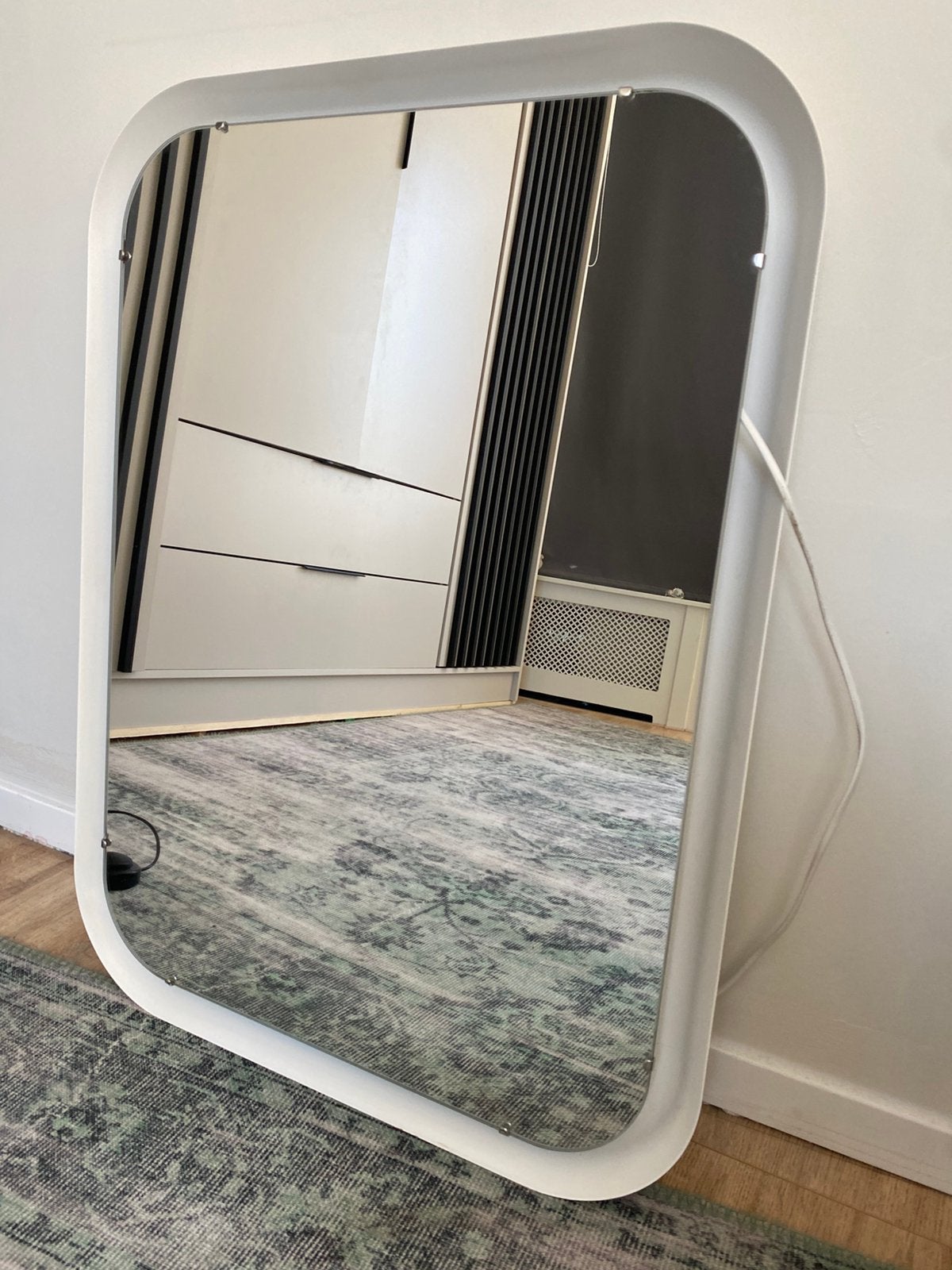 IKEA STORJORM Spiegel 80x60 cm met LED-verlichting, Ophalen, Minder dan 50 cm, Zo goed als nieuw, Minder dan 100 cm