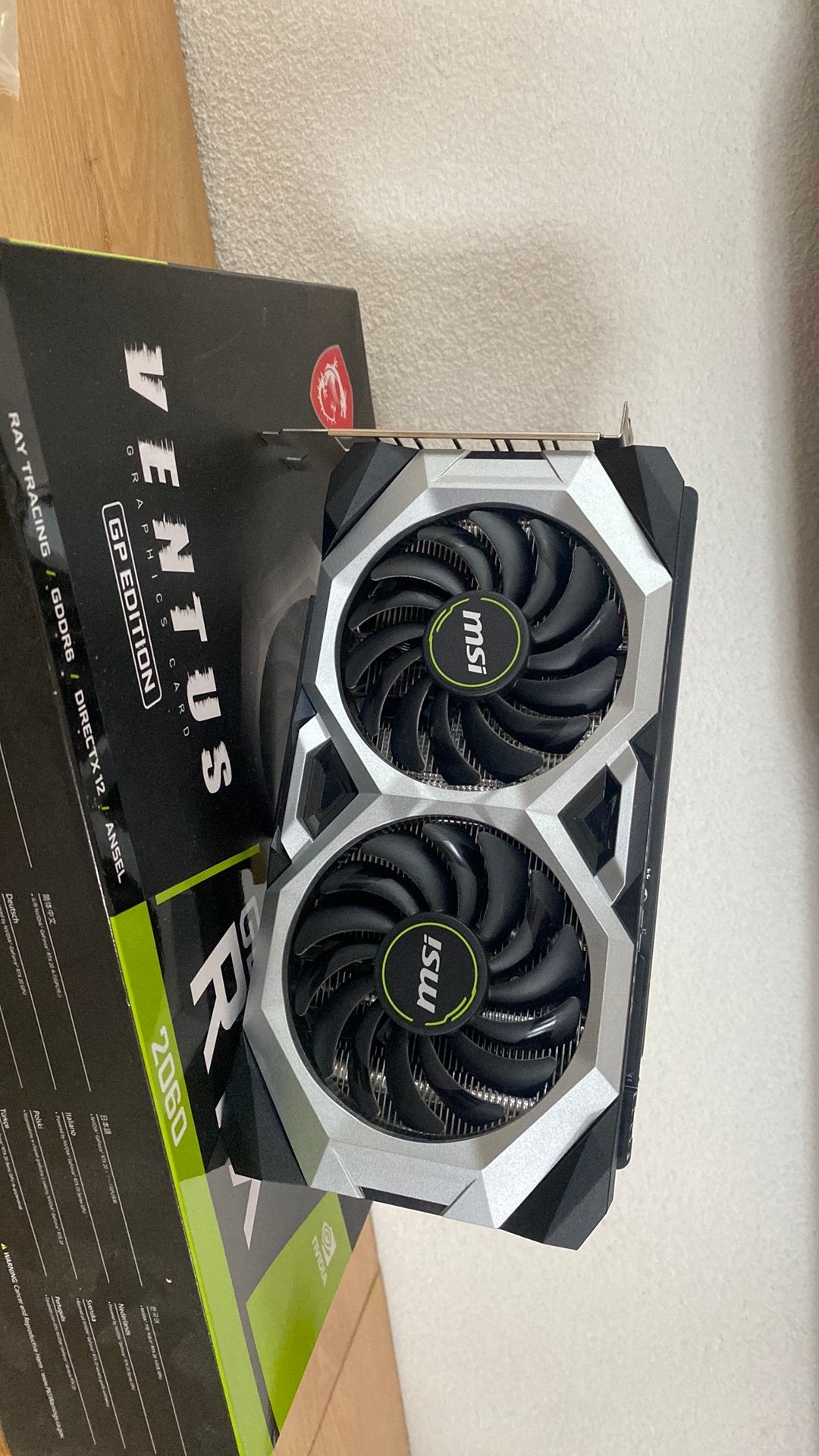 Nvidia geforce RTX 2060 ventus OC edition, PCI-Express 3, GDDR6, Ophalen of Verzenden, Zo goed als nieuw