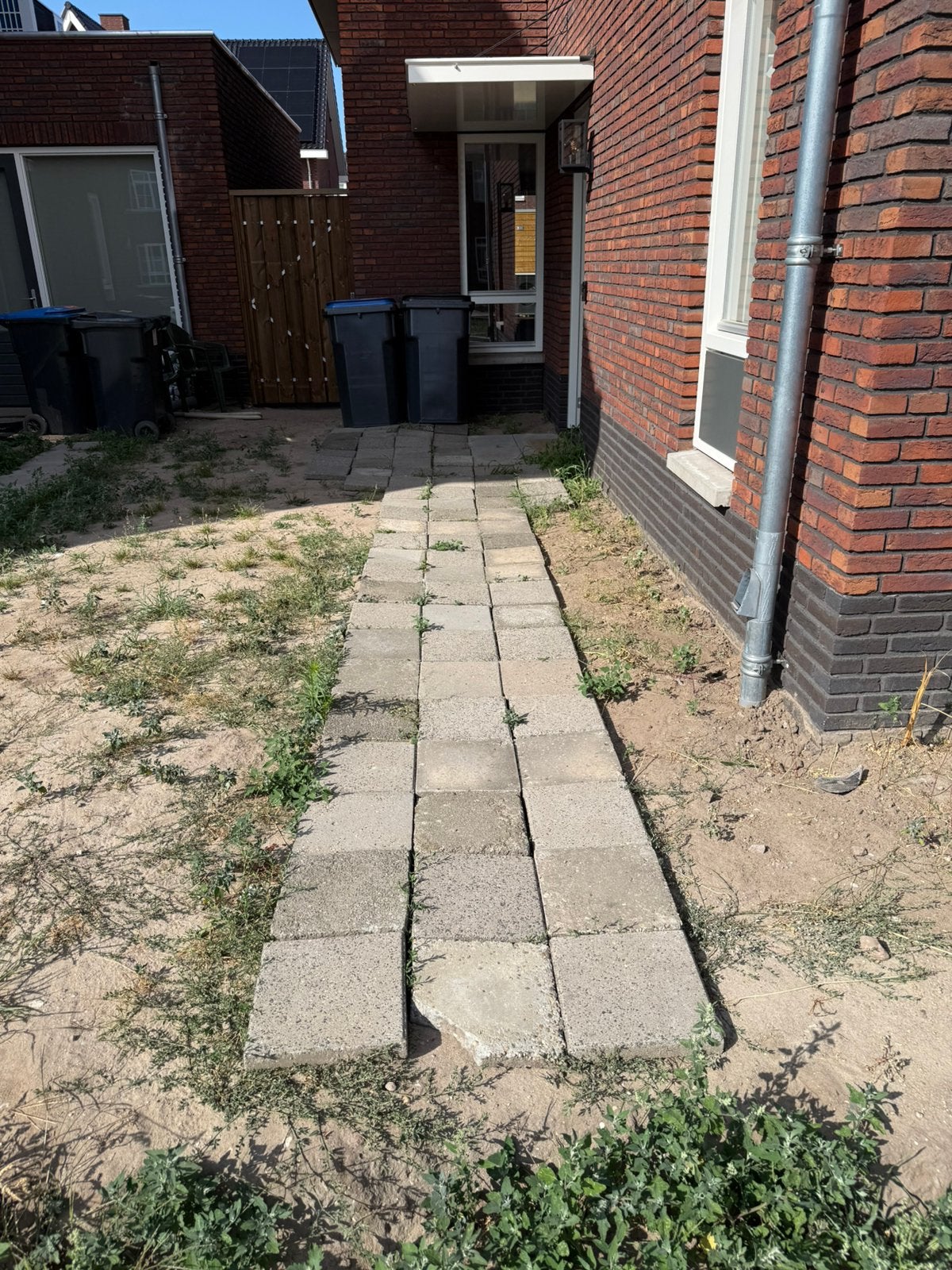 Betontegels, Ophalen