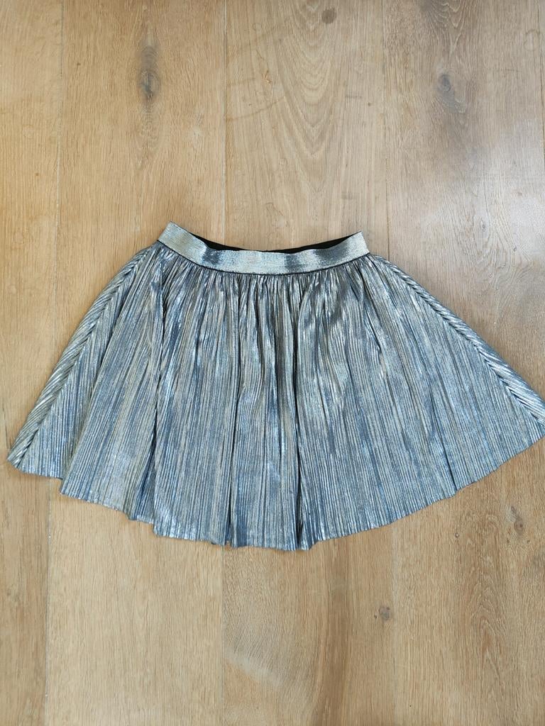 YFK zilverkleurige plissé rok maat 134/140, Ophalen of Verzenden, YFK, Meisje, Jurk of Rok