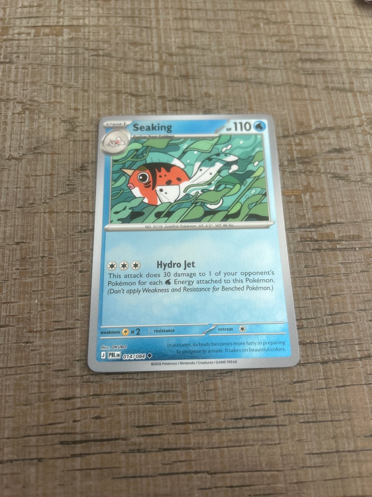 Pokémon Kaart Seaking 014/084 - Zo goed als nieuw, Ophalen of Verzenden, Zo goed als nieuw, Losse kaart