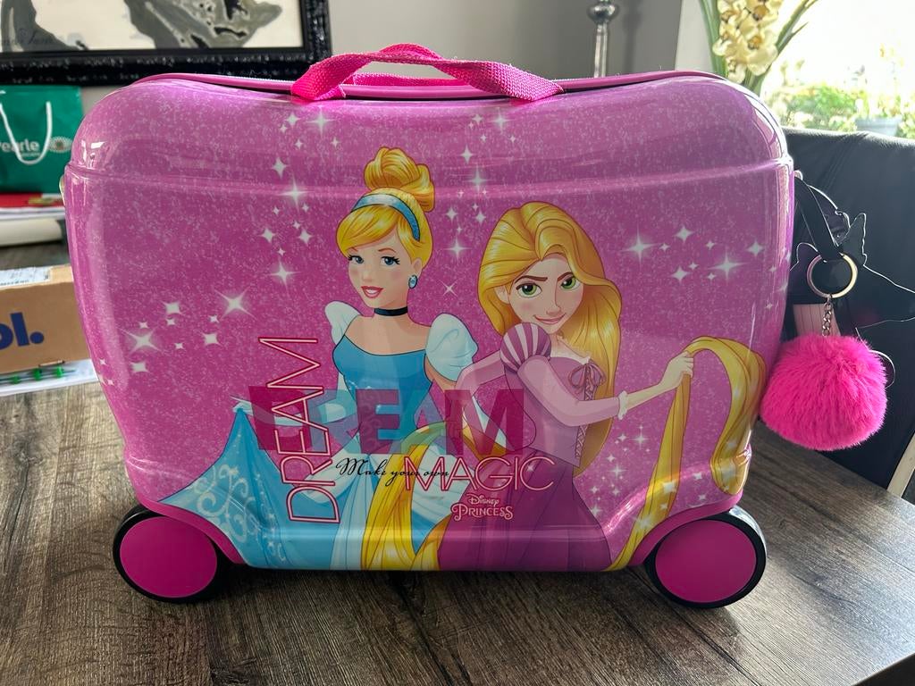 Kinder trolley / koffer Disney prinsessen, Sieraden, Tassen en Uiterlijk, Koffers, Ophalen, Gebruikt, Hard kunststof, Slot