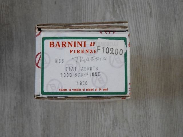 Barnini Fiat Abarth 1300 Scorpione 1968  1/43, Hobby en Vrije tijd, Modelauto's | 1:43, Ophalen of Verzenden, Nieuw, Auto, Overige merken