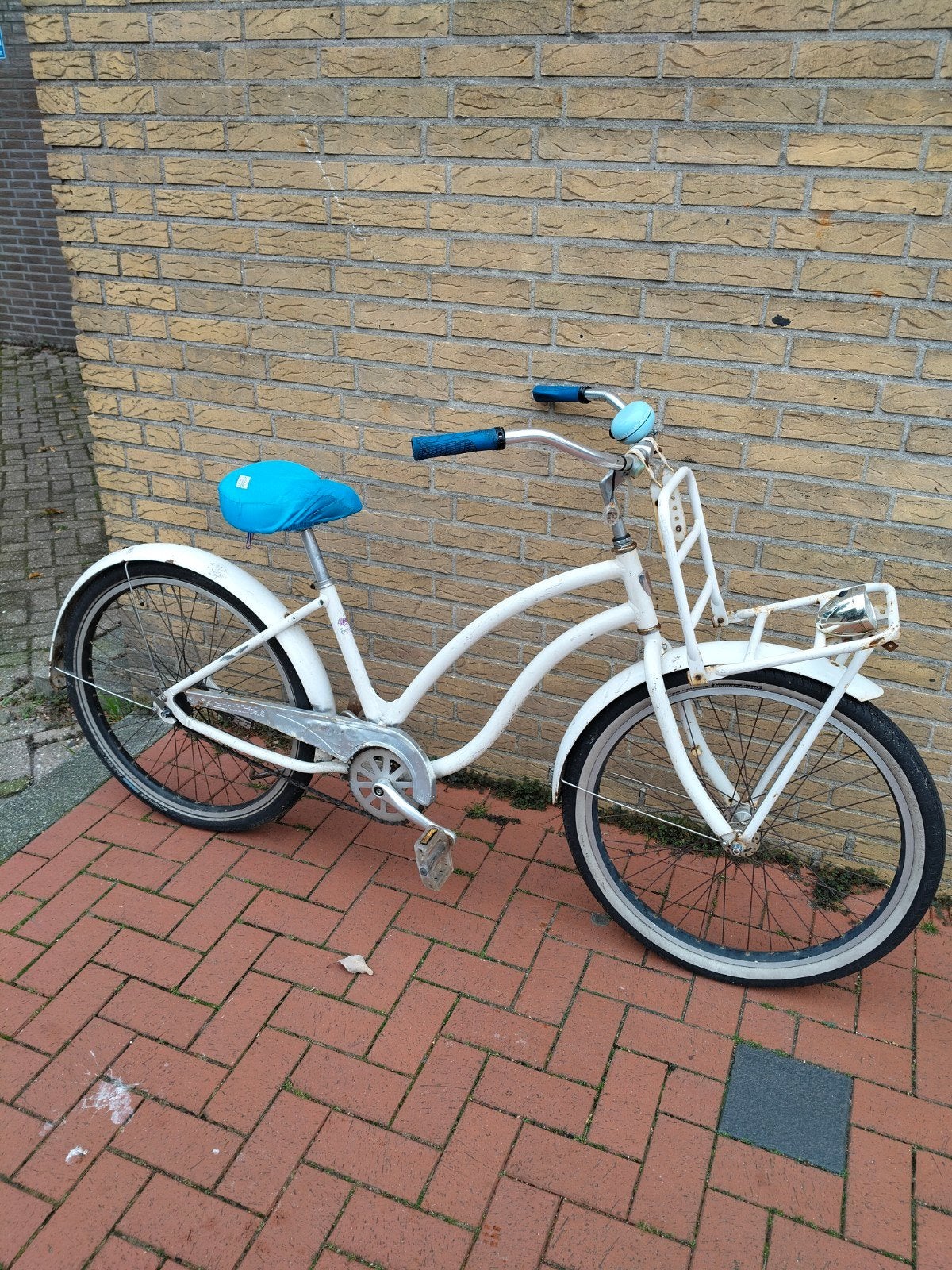 Witte gebruikt damesfiets - 26", Ophalen, Terugtraprem, Gebruikt, Staal