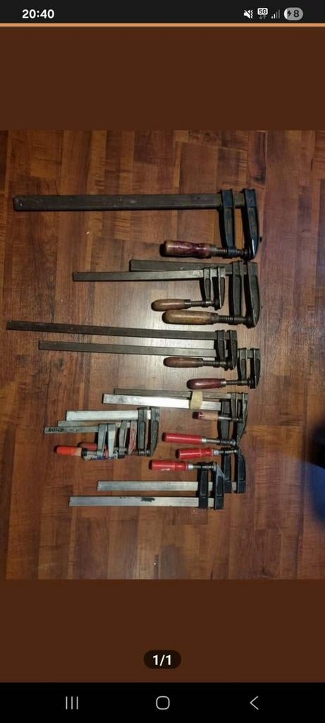 Diverse set lijmklemmen en sergeanten, Ophalen of Verzenden, Gebruikt