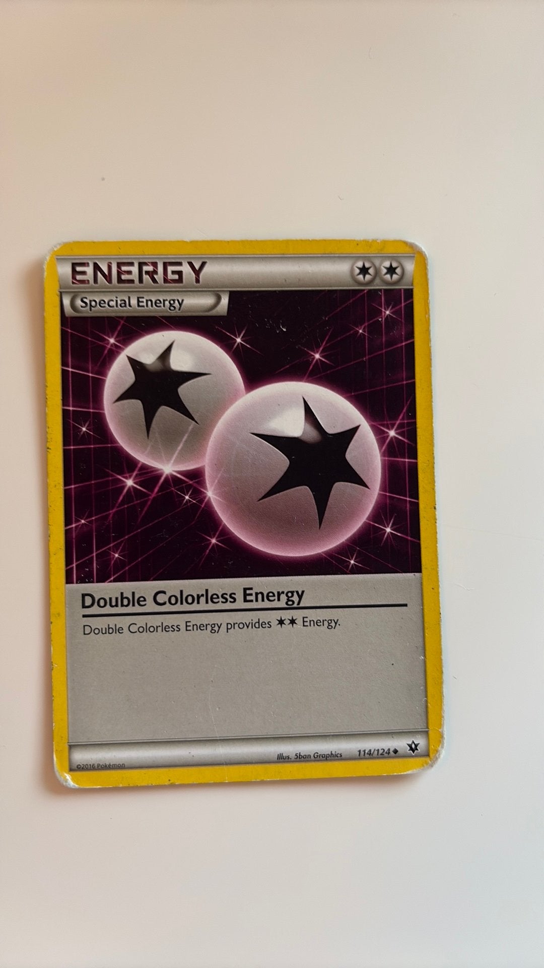 Double colorless energy pokémon kaart, Ophalen, Gebruikt, Losse kaart