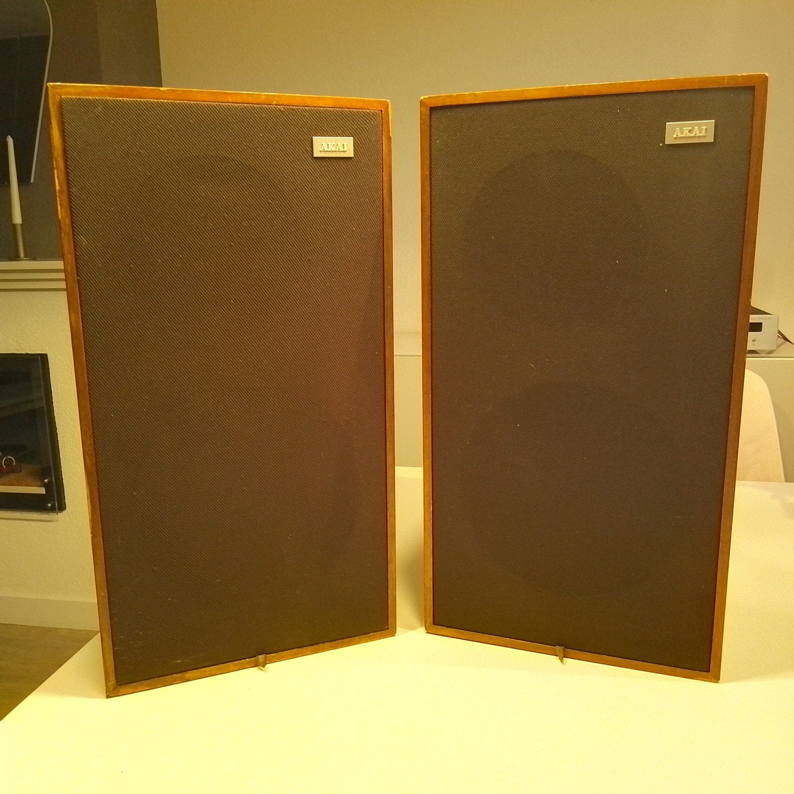 Vintage Akai luidsprekers 1978, Ophalen of Verzenden, Minder dan 60 watt, Front, Rear of Stereo speakers, Overige merken