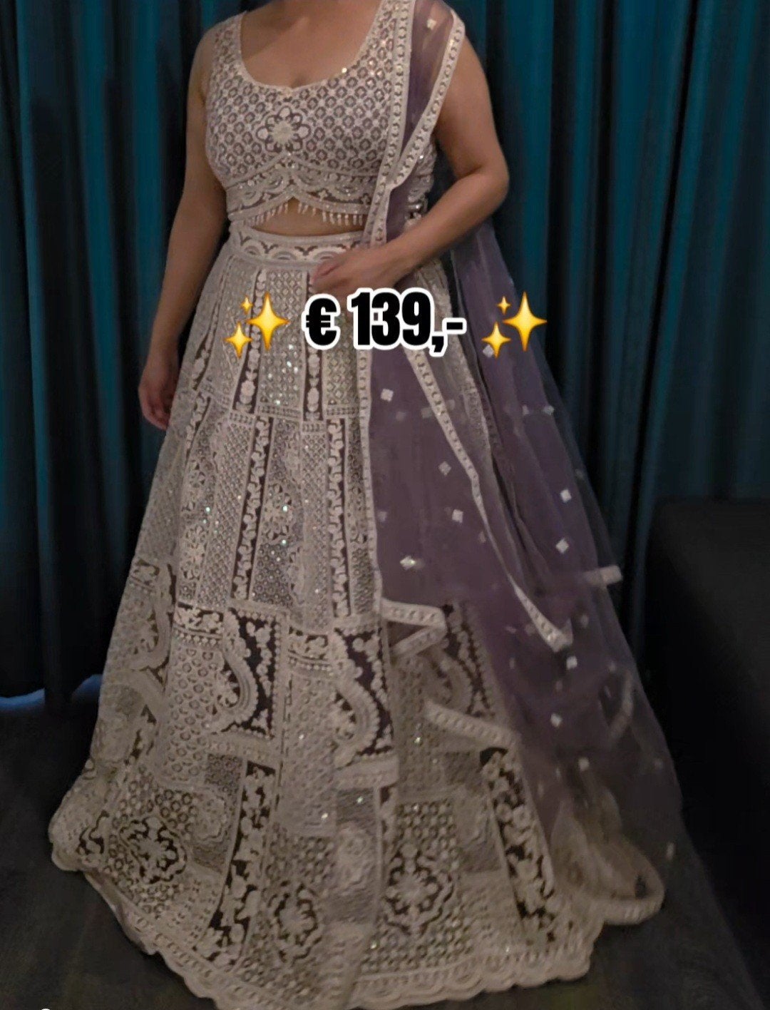 lehenga, Ophalen of Verzenden, Nieuw, Paars