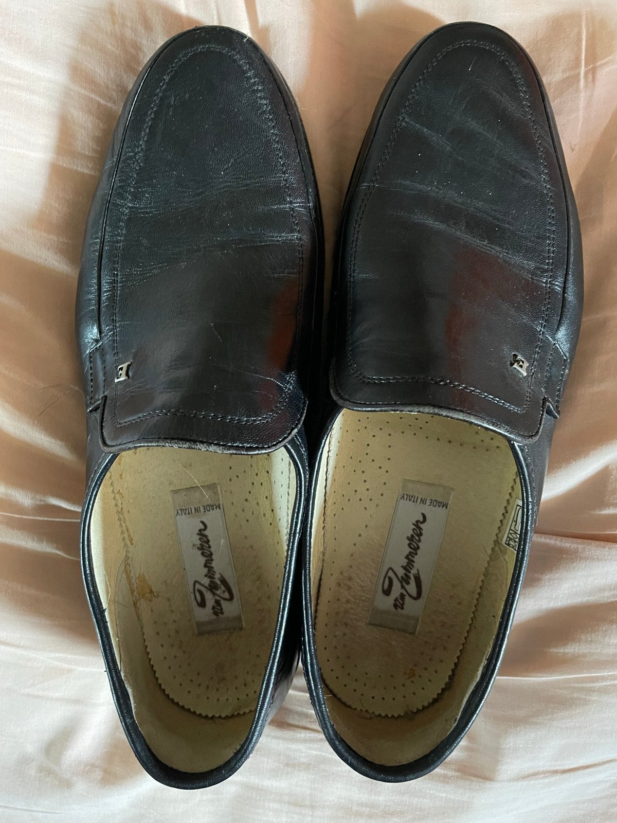 Zwarte Van Bommel instappers, maat 42.5, Ophalen of Verzenden, Gedragen, Zwart, Loafers