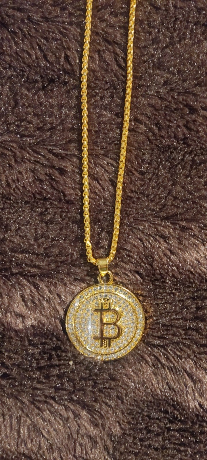 Superleuke Bitcoin Ketting, Ophalen of Verzenden, Nieuw, Goud, Overige materialen