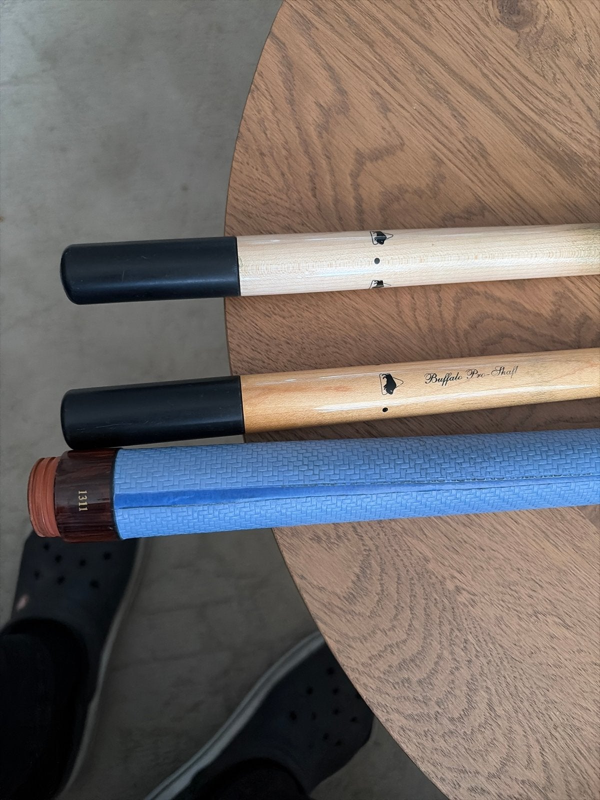 Buffalo Biljartkeu met 2 toppen (11mm) en opbergtas, Ophalen, Gebruikt, Keu of Ballen