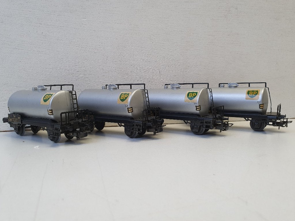 MARKLIN H0 4 stuks art.nr. 4900 BP ketelwagens t.e.a.b., Wisselstroom, Gebruikt, Wagon, Ophalen of Verzenden