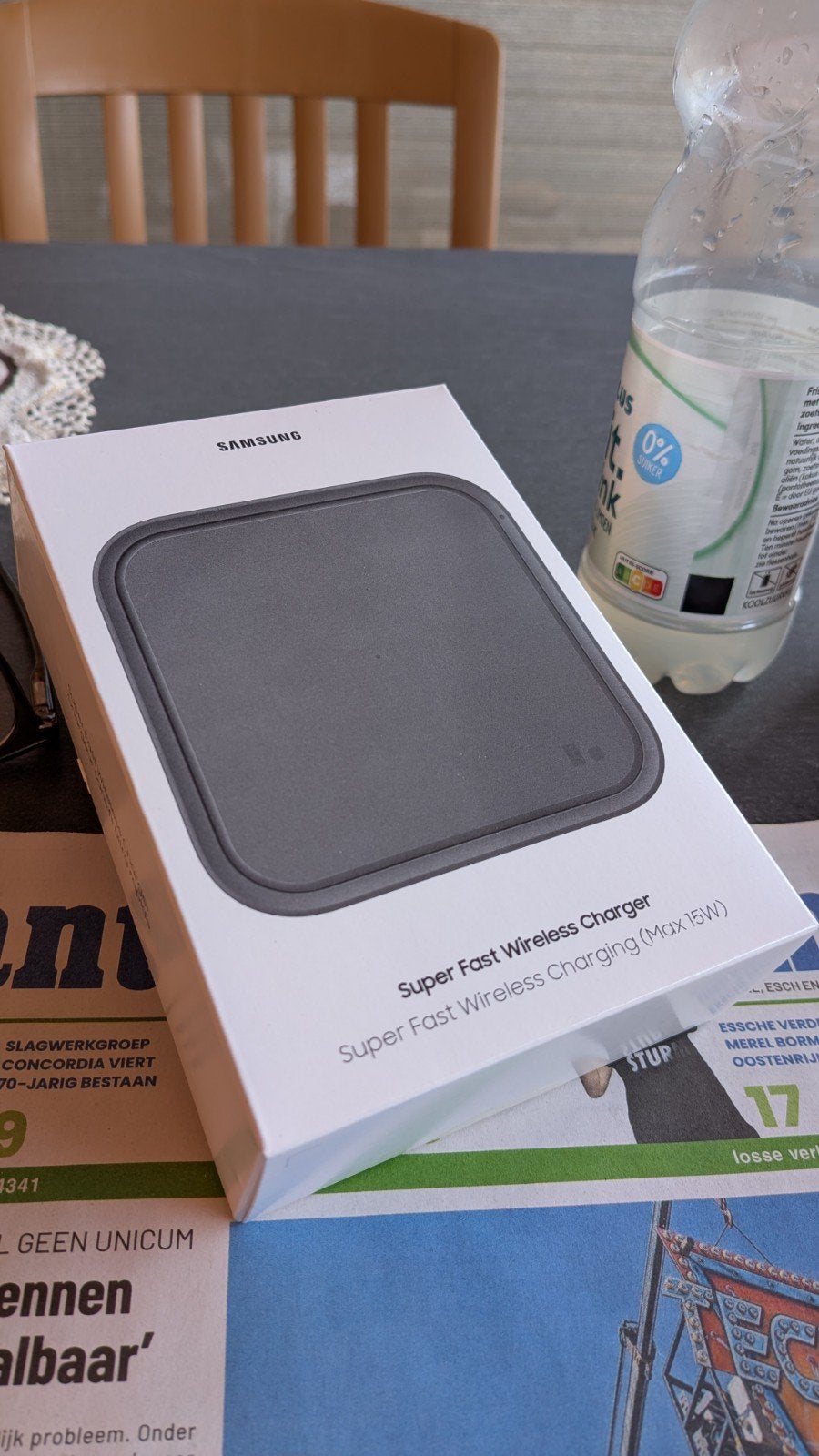 Samsung Super Fast Wireless Charger(Max 15W)met kabel en lad, Telecommunicatie, Mobiele telefoons | Toebehoren en Onderdelen, Ophalen of Verzenden